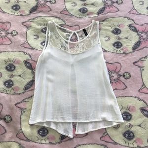 Full Tilt Lace Paneled Tank